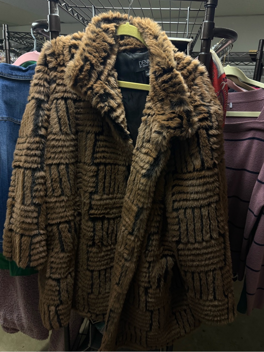 Dennis Women's Brown Faux Fur Coat